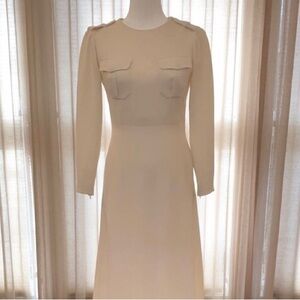 Ralph Lauren Blue Label Cream Long Sleeve Dress.  Worn once.